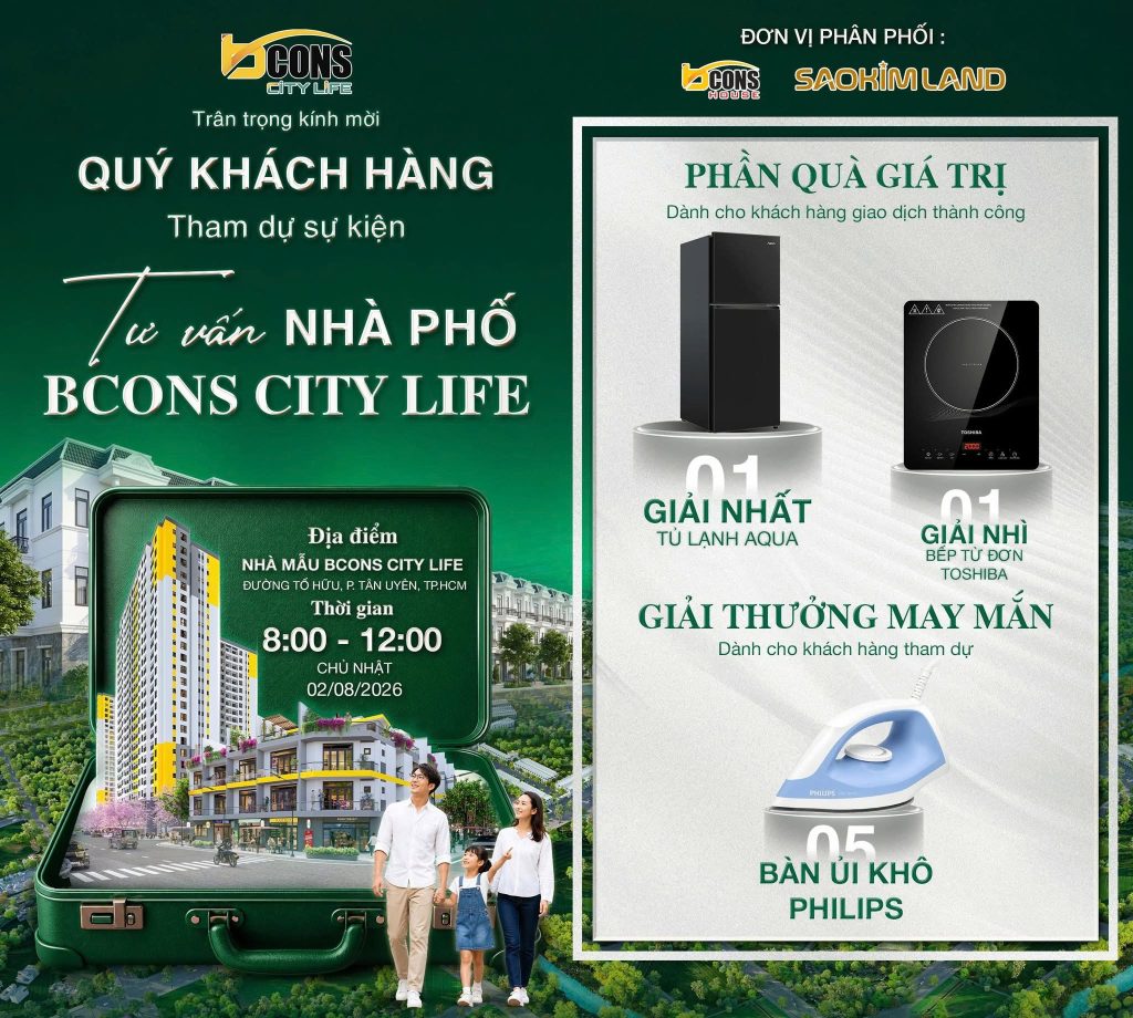 Mở bán nhà phố 1 trệt 3 tầng Tân Uyên TP.HCM
