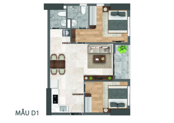 Mặt bằng Mẫu D1