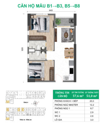 Mặt bằng Mẫu B1-B3