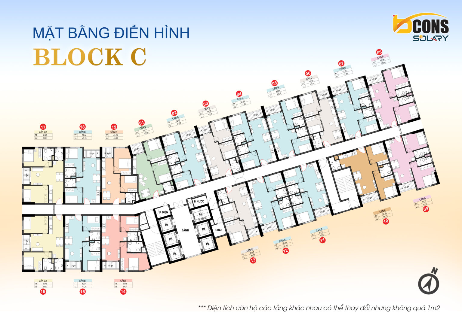 Mặt bằng Tháp C